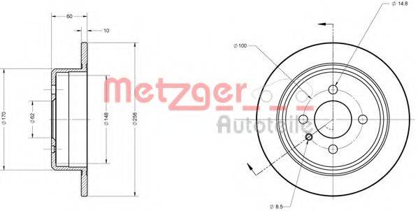 METZGER 6110451 гальмівний диск