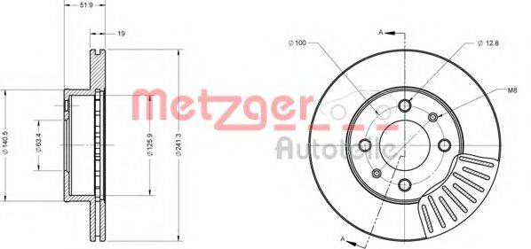 METZGER 6110618 гальмівний диск