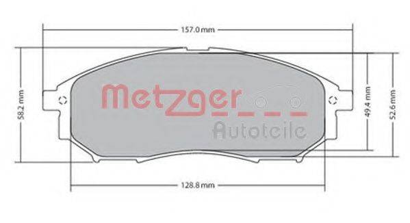 METZGER 1170101 Комплект гальмівних колодок, дискове гальмо
