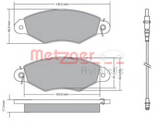 METZGER 1170115 Комплект гальмівних колодок, дискове гальмо