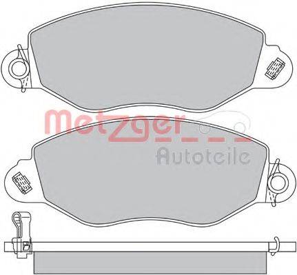 METZGER 1170210 Комплект гальмівних колодок, дискове гальмо