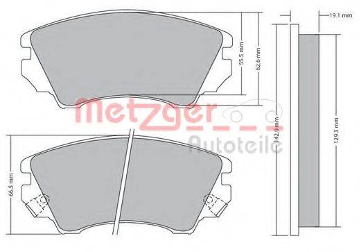 METZGER 1170221 Комплект гальмівних колодок, дискове гальмо