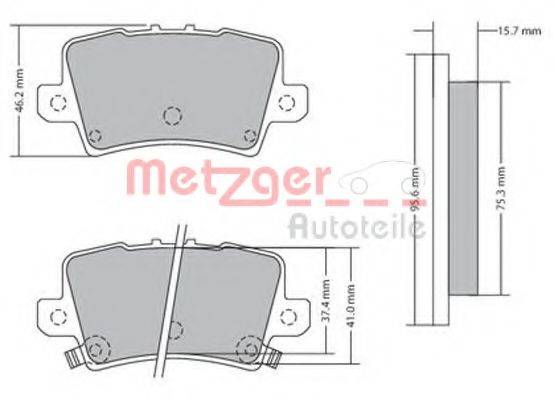 METZGER 1170288 Комплект гальмівних колодок, дискове гальмо