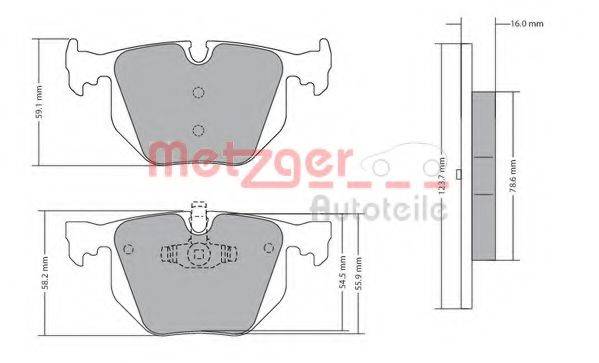 METZGER 1170318 Комплект гальмівних колодок, дискове гальмо