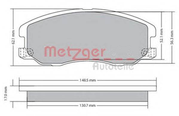 METZGER 1170358 Комплект гальмівних колодок, дискове гальмо