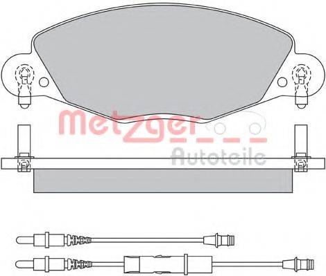 METZGER 1170437 Комплект гальмівних колодок, дискове гальмо