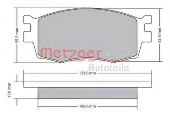METZGER 24317 Комплект гальмівних колодок, дискове гальмо