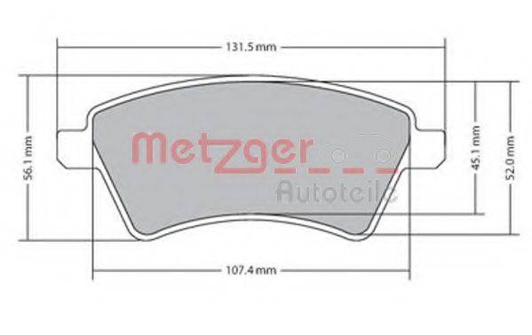METZGER 24391 Комплект гальмівних колодок, дискове гальмо