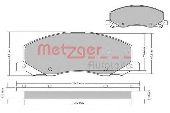 METZGER 24420 Комплект гальмівних колодок, дискове гальмо