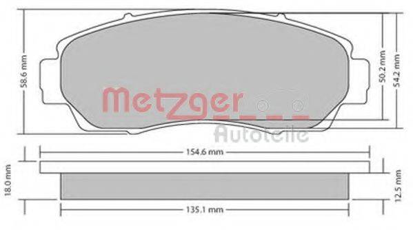 METZGER 24639 Комплект гальмівних колодок, дискове гальмо