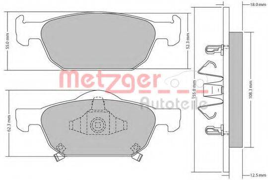 METZGER 24796 Комплект гальмівних колодок, дискове гальмо