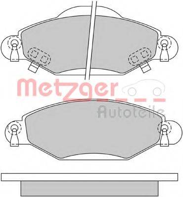 METZGER 1170632 Комплект гальмівних колодок, дискове гальмо