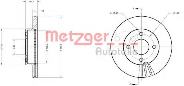 METZGER 6110292 гальмівний диск