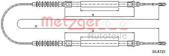 METZGER 104725 Трос, стоянкова гальмівна система