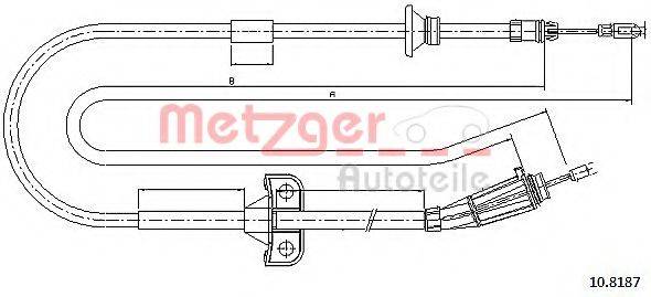 METZGER 108187 Трос, стоянкова гальмівна система