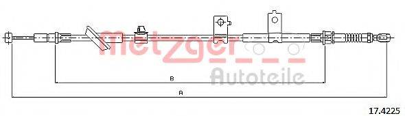 METZGER 174225 Трос, стоянкова гальмівна система