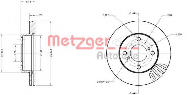 METZGER 6110169 гальмівний диск