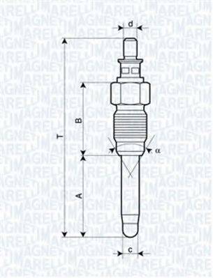 MAGNETI MARELLI 062900059304 Свічка розжарювання