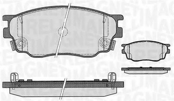 MAGNETI MARELLI 363916060465 Комплект гальмівних колодок, дискове гальмо