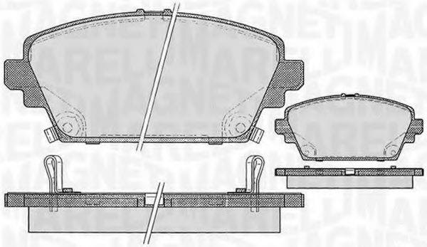 MAGNETI MARELLI 363916060567 Комплект гальмівних колодок, дискове гальмо