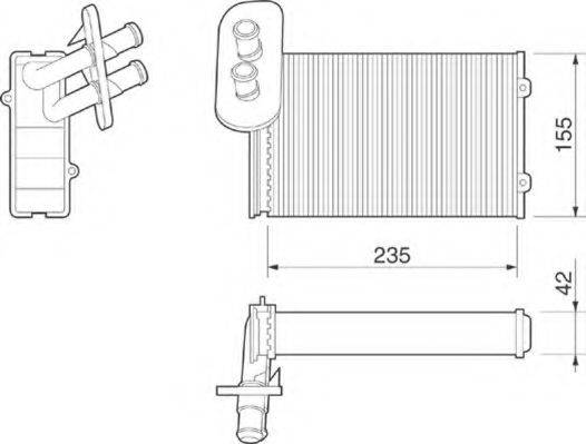 MAGNETI MARELLI 350218211000 Теплообмінник, опалення салону